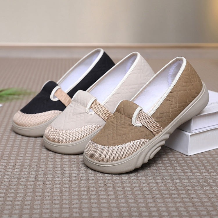 Breathable Women Shoes Soft Sole Comfortable Casual Shoes Linen Shallow Flats Slip-on Loafers, 35, 36, 37, 38, 39, 40, 41