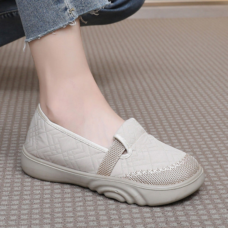 Breathable Women Shoes Soft Sole Comfortable Casual Shoes Linen Shallow Flats Slip-on Loafers, 35, 36, 37, 38, 39, 40, 41