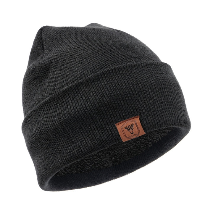 OZERO Plain Warm Wool Hat With Fleece Lining Knitted Beanie For Men And Women