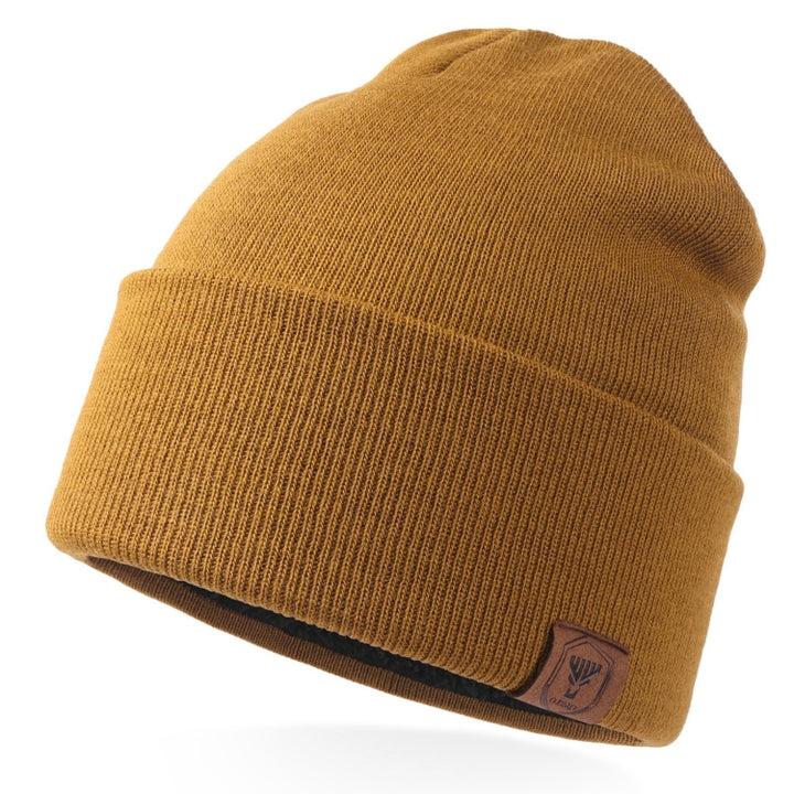 OZERO Plain Warm Wool Hat With Fleece Lining Knitted Beanie For Men And Women