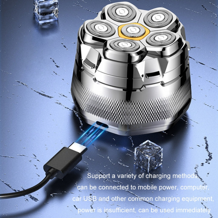 Magnetic Intelligent Six-Blade Washable Electric Shaver