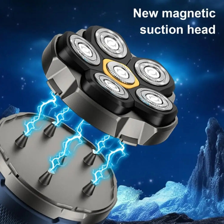 Magnetic Intelligent Six-Blade Washable Electric Shaver