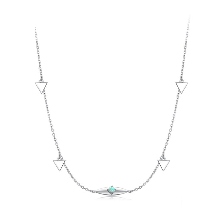 S925 Sterling Silver Platinum-plated Devil Eye Necklace