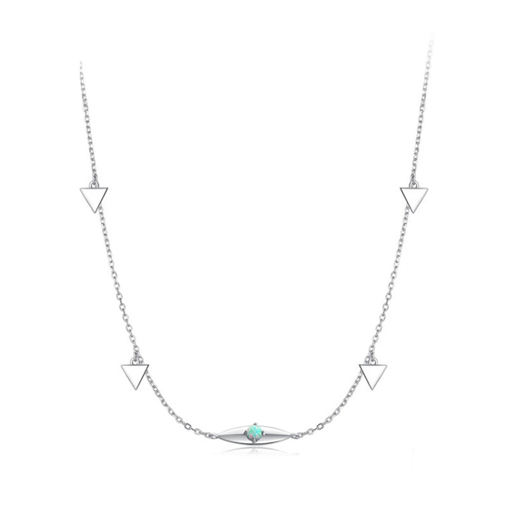 S925 Sterling Silver Platinum-plated Devil Eye Necklace