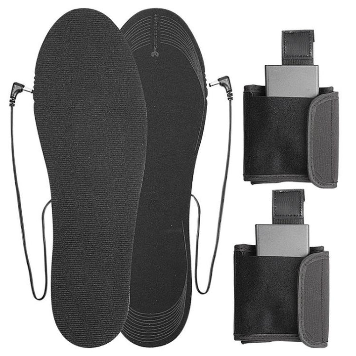 Strap Portable Men Women Cuttable Heating Insoles Washable Foot Warm EVA Electric Heated Shoes Pad, Uniform (35-44)