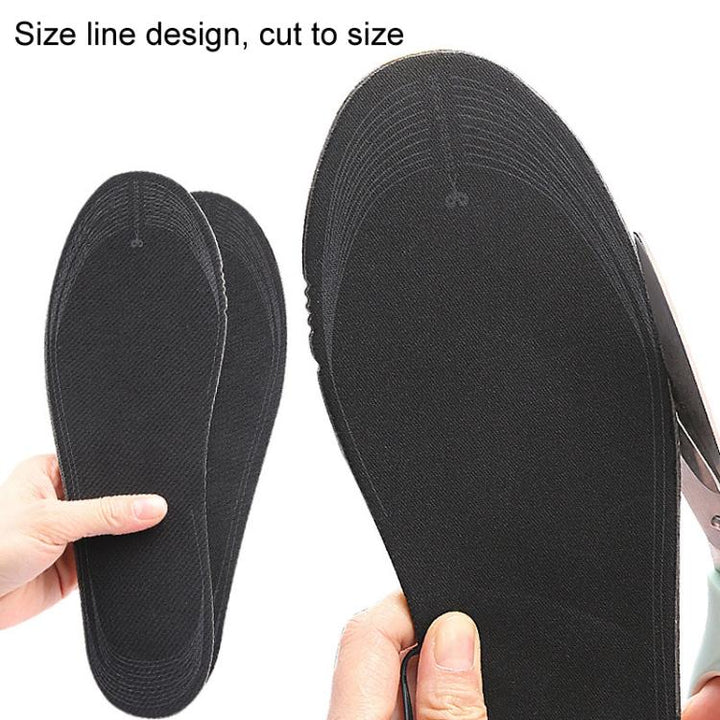 Strap Portable Men Women Cuttable Heating Insoles Washable Foot Warm EVA Electric Heated Shoes Pad, Uniform (35-44)