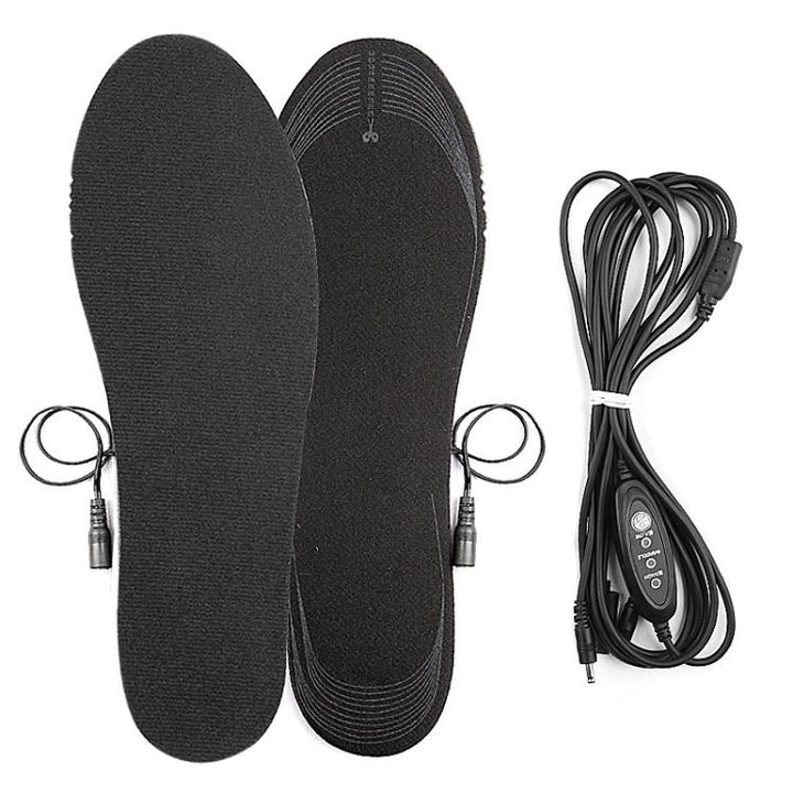 Men Women USB Electric Heated Shoe Insoles Foot Warming Pad Washable Size Free Cutting EVA Heating Insoles, Uniform (35-44)