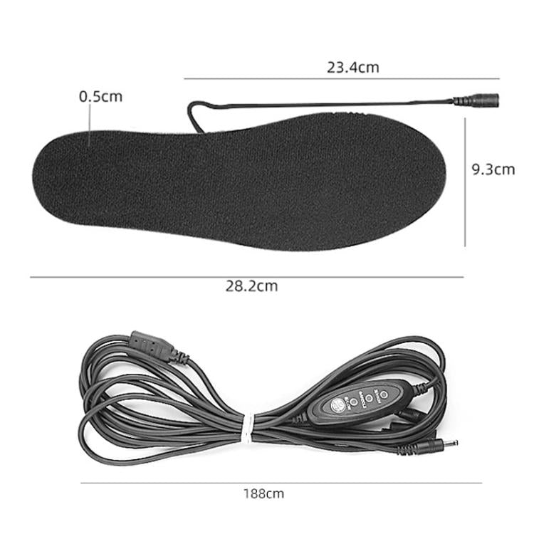 Men Women USB Electric Heated Shoe Insoles Foot Warming Pad Washable Size Free Cutting EVA Heating Insoles, Uniform (35-44)