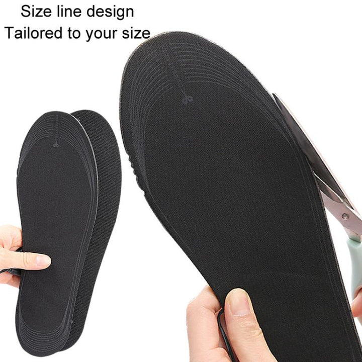 Men Women USB Electric Heated Shoe Insoles Foot Warming Pad Washable Size Free Cutting EVA Heating Insoles, Uniform (35-44)