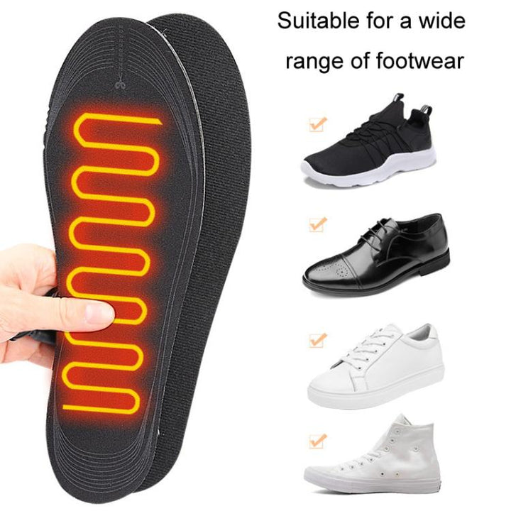 Men Women USB Electric Heated Shoe Insoles Foot Warming Pad Washable Size Free Cutting EVA Heating Insoles, Uniform (35-44)