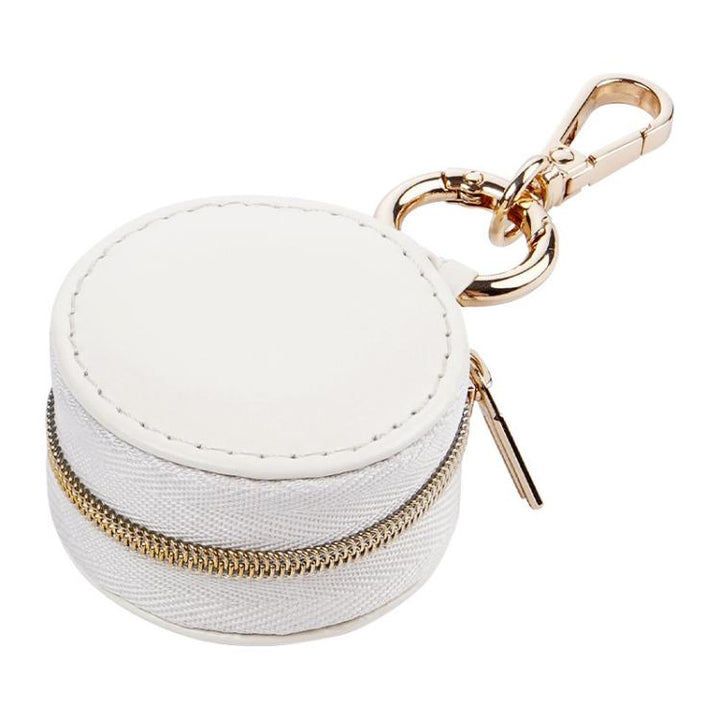 Portable Mini Round Jewelry Box Simple Travel Bag Pendant Gifts Earrings Ring Storage Box, 5x5x3cm