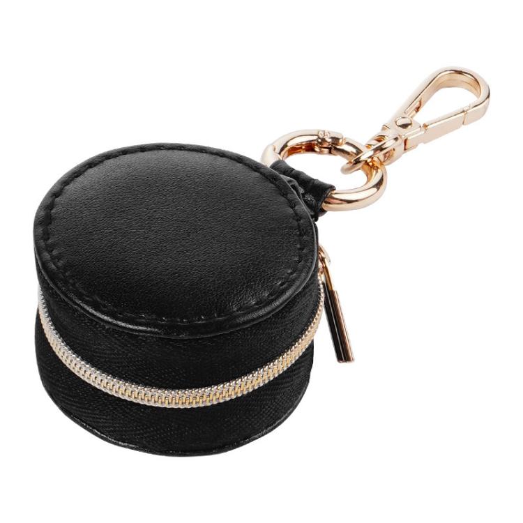 Portable Mini Round Jewelry Box Simple Travel Bag Pendant Gifts Earrings Ring Storage Box, 5x5x3cm