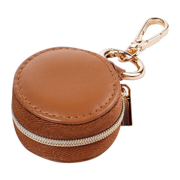 Portable Mini Round Jewelry Box Simple Travel Bag Pendant Gifts Earrings Ring Storage Box, 5x5x3cm