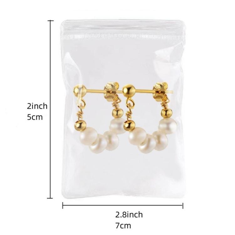 100pcs Portable PVC Jewelry Storage Bags Transparent Antioxidant Dustproof Earring Necklace Bracelet Seal Bags, 5x7cm, 6x8cm, 7x10cm, 8x12cm, 9x13cm