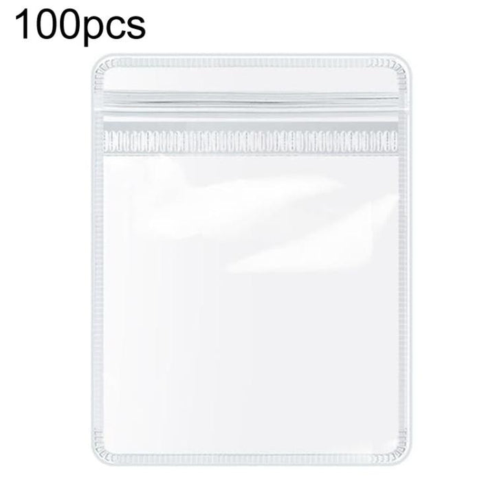 100pcs Portable PVC Jewelry Storage Bags Transparent Antioxidant Dustproof Earring Necklace Bracelet Seal Bags, 5x7cm, 6x8cm, 7x10cm, 8x12cm, 9x13cm