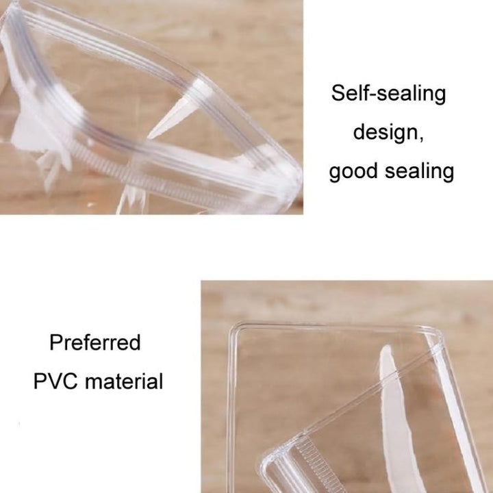 100pcs Portable PVC Jewelry Storage Bags Transparent Antioxidant Dustproof Earring Necklace Bracelet Seal Bags, 5x7cm, 6x8cm, 7x10cm, 8x12cm, 9x13cm