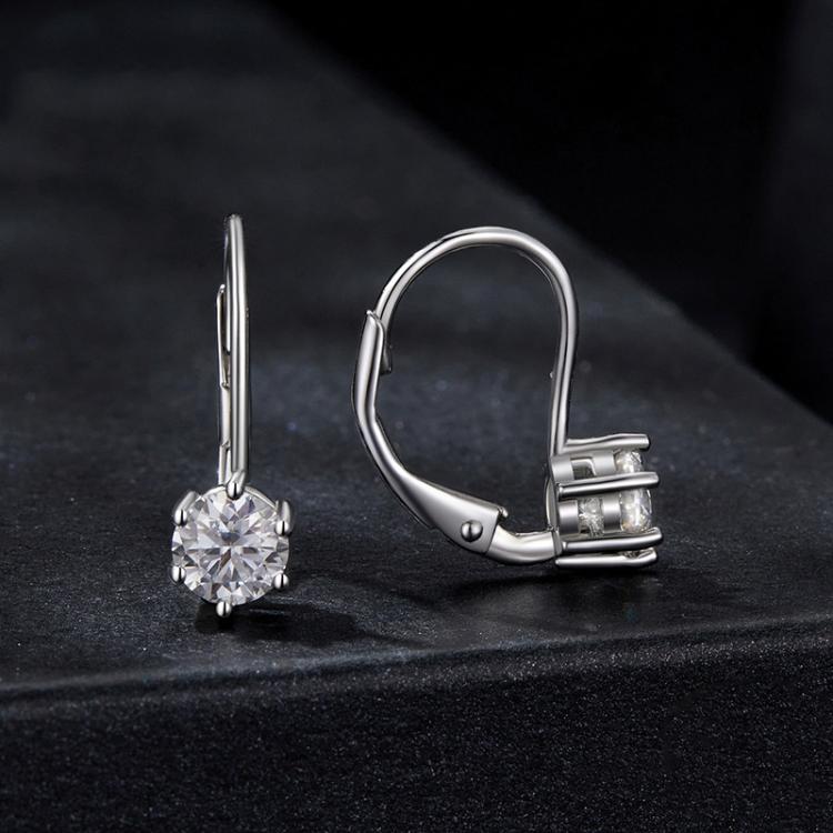 S925 Sterling Silver Elegant Moissanite Shining Earrings