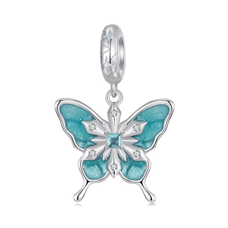 S925 Sterling Silver Platinum-plated Snowflake Butterfly DIY Bracelet Pendant