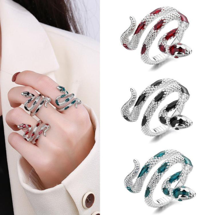 Drip Glue Snake Cool Style Irregular Index Finger Ring Tide Cool Women Ring