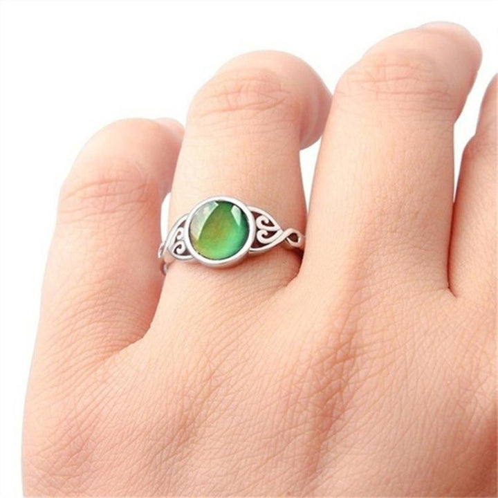 Sweet Wind Sensitive Temperature Color Changing Stone Ring Wedding Ring, 4, 5, 6, 7, 8, 9, 10, 11, 12, 13