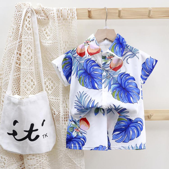 Children Summer Suit Loose Shirt Short-Sleeved Shorts, 80cm, 90cm, 100cm, 110cm, 120cm, 130cm