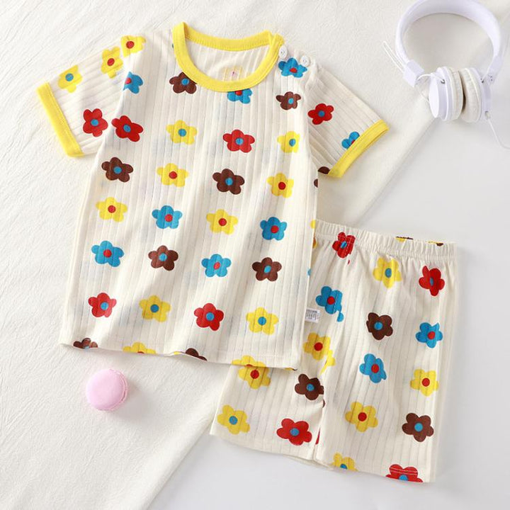 Children Summer Loose Shirt Short-sleeved Shorts Suit, 73CM, 80cm, 90cm, 100cm, 110cm, 120cm, 130cm