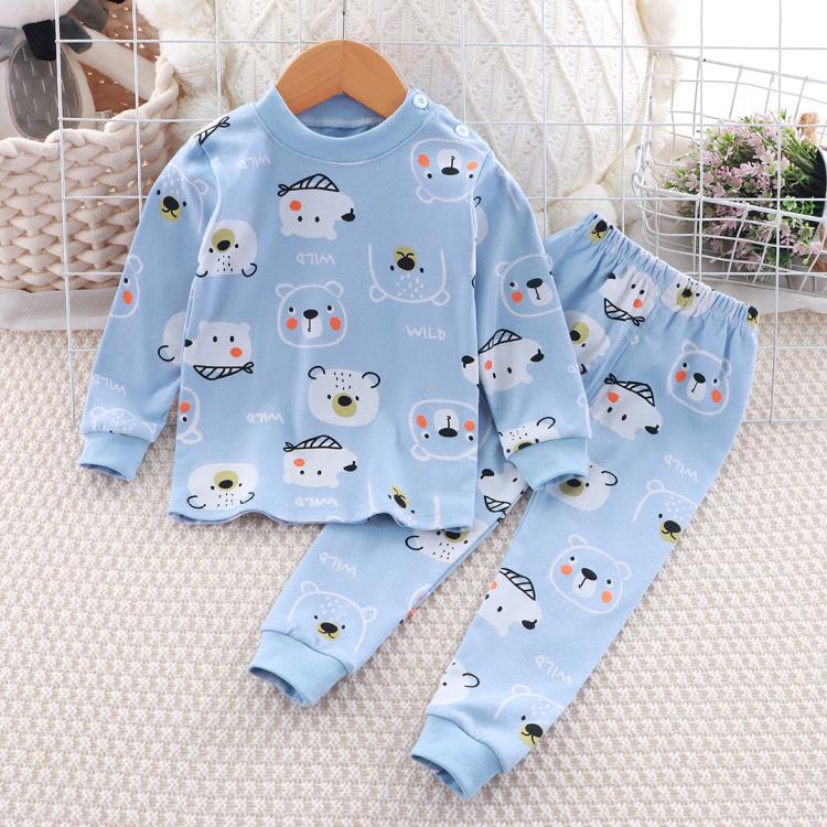 Children Pure Cotton Pajamas Set Home Clothes, 130cm, 140cm