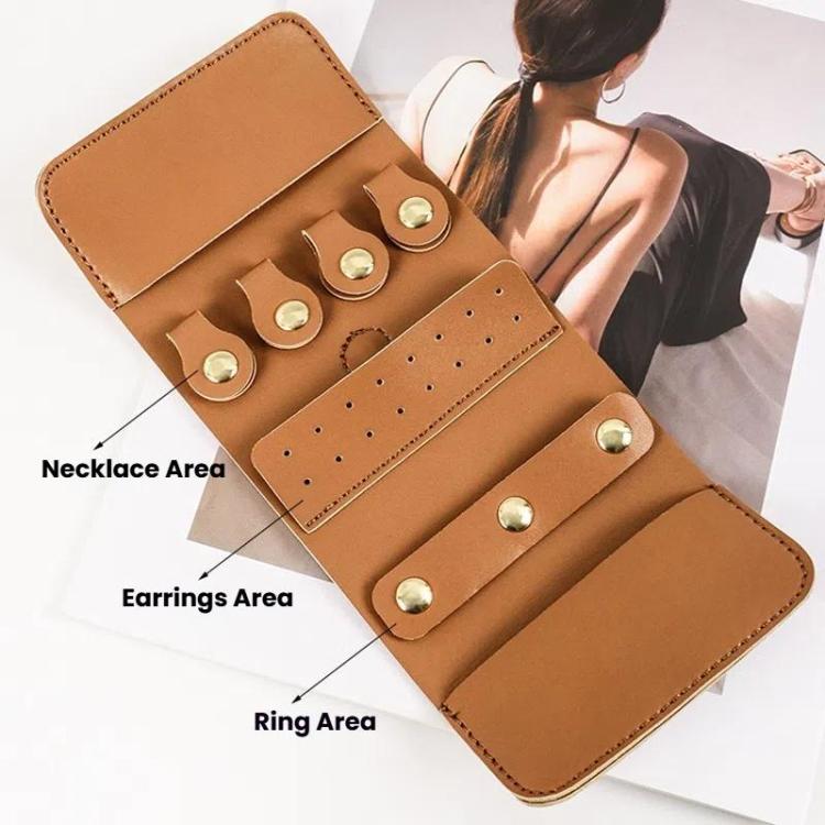 PU Multifunction Jewelry Bag Travel Portable Earrings Rings Necklaces Bracelets Jewelry Storage Bag