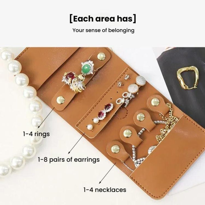 PU Multifunction Jewelry Bag Travel Portable Earrings Rings Necklaces Bracelets Jewelry Storage Bag