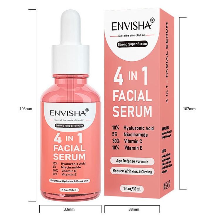 ENVISHA 30ml/ Bottle 4-in-1 Facial Serum Hydrating and Moisturizing Liquid Essence