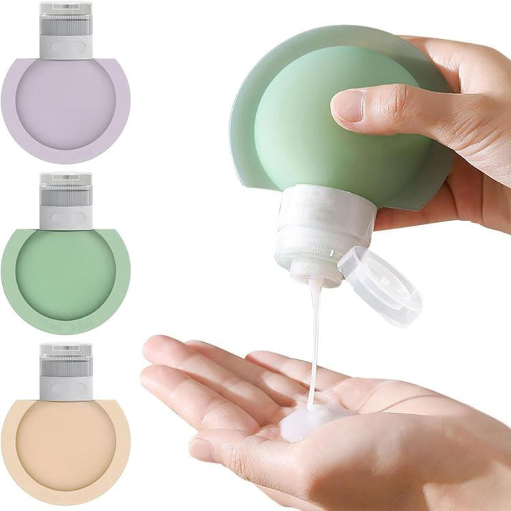 Silicone Bottle Lotion Container Squeeze Refillable Travelling Cream Shampoo Container, 3pcs /Pack 60ML, 3pcs /Pack 90ML