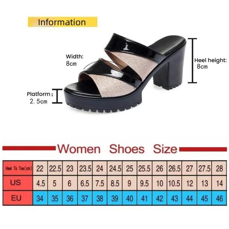 Women Summer Thick High Heel Platform Slippers Sandals Open Toe Comfortable Casual Outdoor Shoes, 35, 36, 37, 38, 39, 40