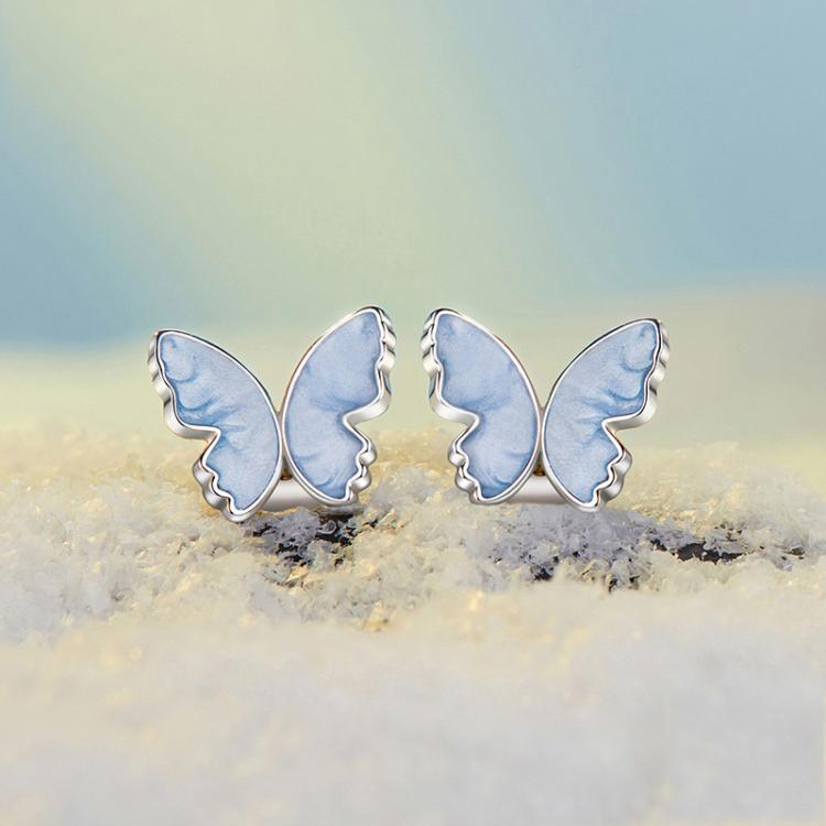 S925 Sterling Silver Butterfly Earrings Fresh Animal Earrings