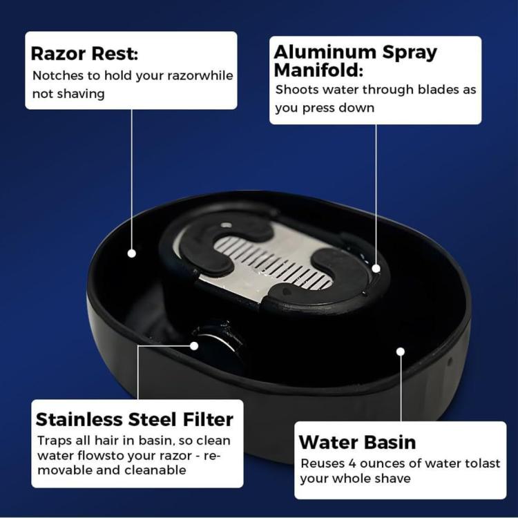 Razor Rinser No Batteries Need Save Water Shaver Cleaner