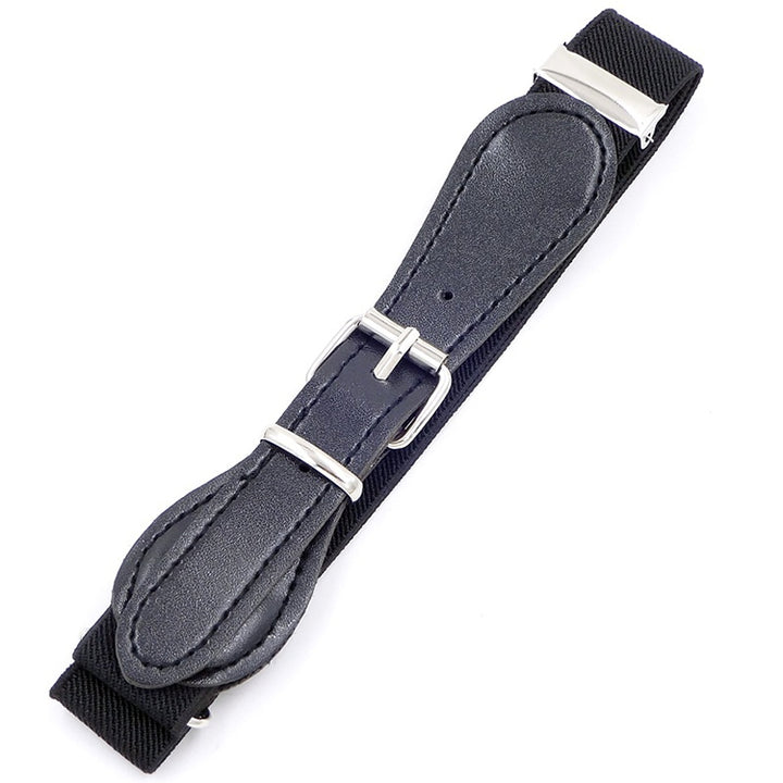 Kids Polyester + PU Leather Square Pin Buckle Adjustable Elastic Belt, 65cm