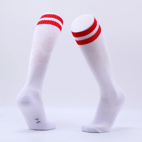 Children Football Socks Boys Soccer Sock Kid Above Knee Plain Socks Long Soccer Stockings Men Over Knee High Sock, Kids Size, Adult Size