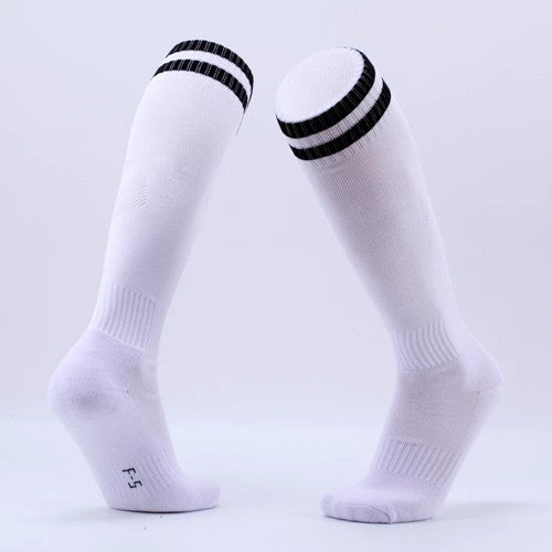 Children Football Socks Boys Soccer Sock Kid Above Knee Plain Socks Long Soccer Stockings Men Over Knee High Sock, Kids Size, Adult Size