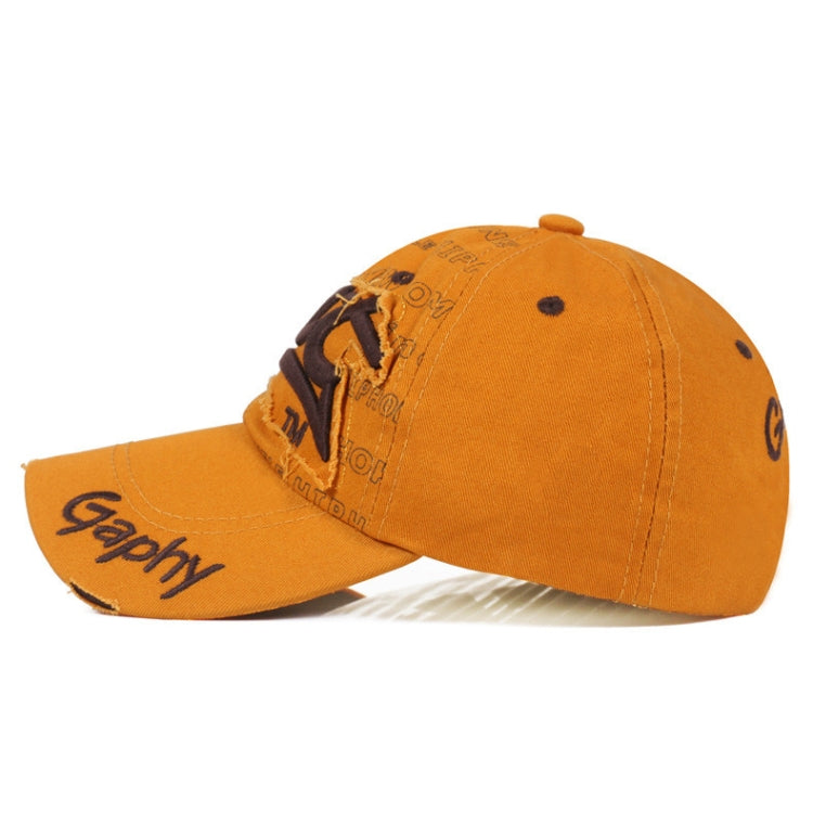 Embroidery Letter Pattern Adjustable Curved Eaves Baseball Cap, Head Circumference: 54-62cm