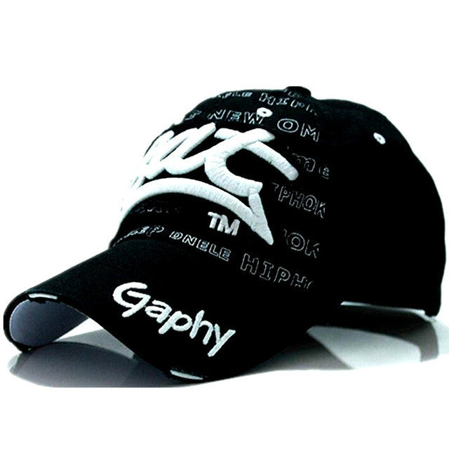 Embroidery Letter Pattern Adjustable Curved Eaves Baseball Cap, Head Circumference: 54-62cm