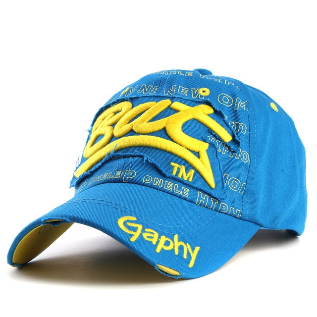 Embroidery Letter Pattern Adjustable Curved Eaves Baseball Cap, Head Circumference: 54-62cm