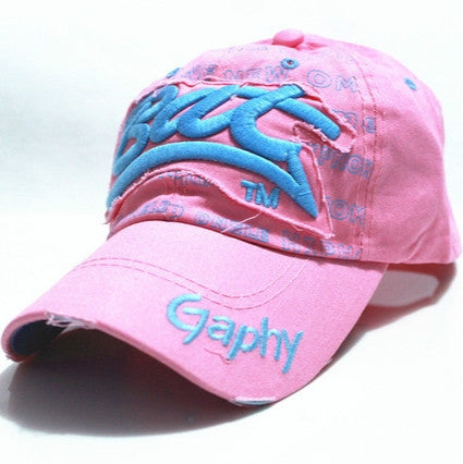 Embroidery Letter Pattern Adjustable Curved Eaves Baseball Cap, Head Circumference: 54-62cm