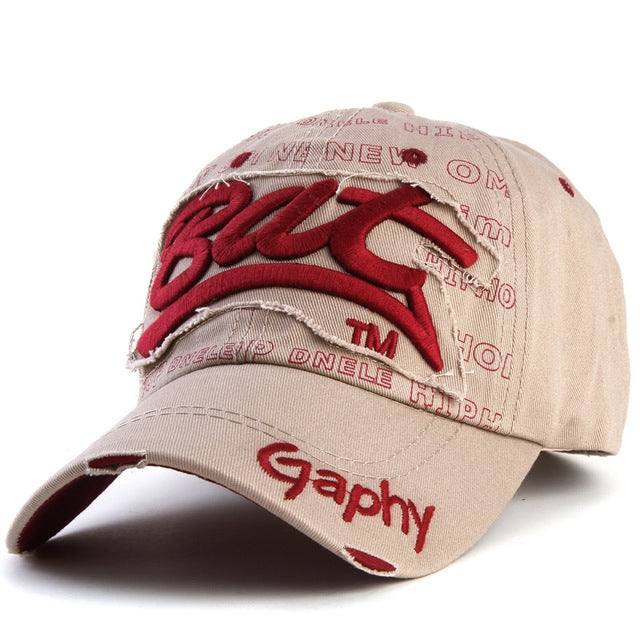 Embroidery Letter Pattern Adjustable Curved Eaves Baseball Cap, Head Circumference: 54-62cm