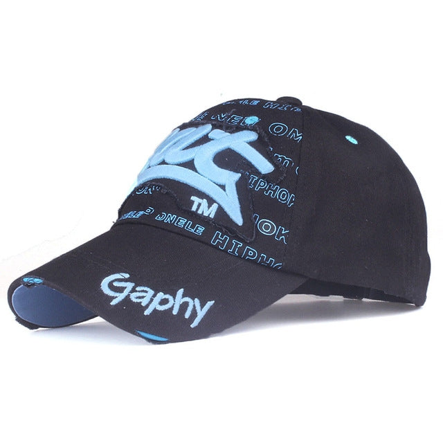 Embroidery Letter Pattern Adjustable Curved Eaves Baseball Cap, Head Circumference: 54-62cm