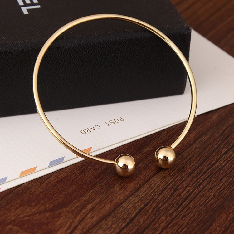 Copper Great Ball Alloy Opening Bangle For Woman, gold, silver