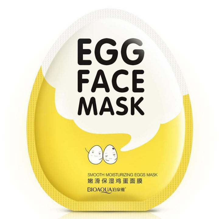 10 PCS Egg Facial Mask Smooth Moisturizing Face Mask Oil Control Shrink Pores Whitening Brighten Mask Skin Care