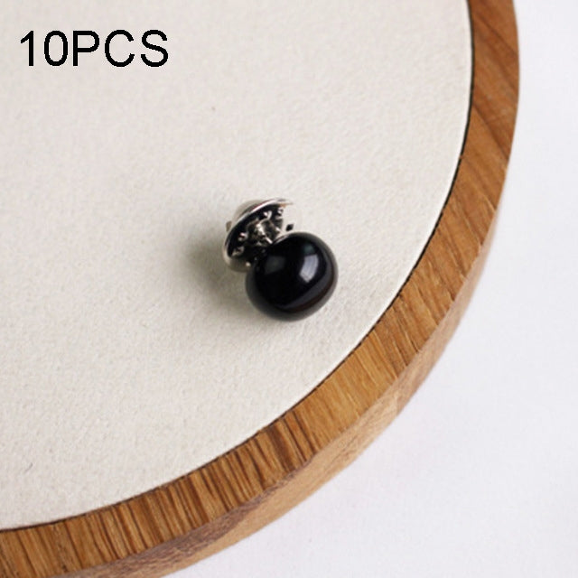 10 PCS Versatile Pearl Stud Buckle Anti-light Collar Buttonigan Shawl Pin Needle Diy Scarf Collar Pin Brooch Pin, Black, Red, Champagne, Sliver, White, Purple, Random Color