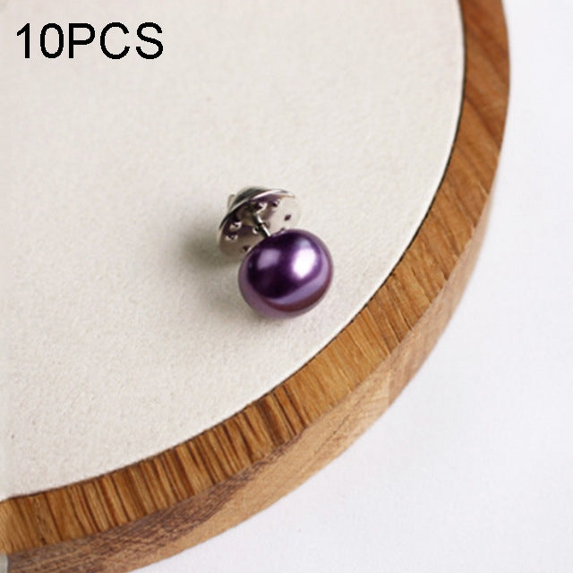 10 PCS Versatile Pearl Stud Buckle Anti-light Collar Buttonigan Shawl Pin Needle Diy Scarf Collar Pin Brooch Pin, Black, Red, Champagne, Sliver, White, Purple, Random Color