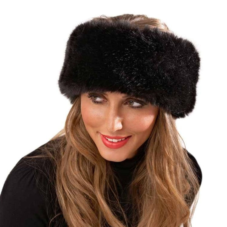 Unisex Winter Imitation Fur Headband Bomber Hat, L（58-60cm）