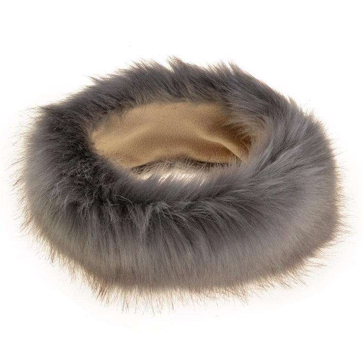 Unisex Winter Imitation Fox Fur Headband Bomber Hat, L（58-60cm）