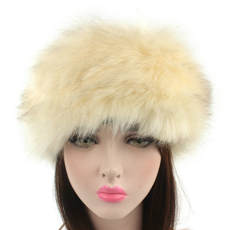 Unisex Winter Imitation Fur Headband Bomber Hat, L（58-60cm）